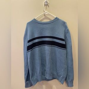mens blue striped sweater
